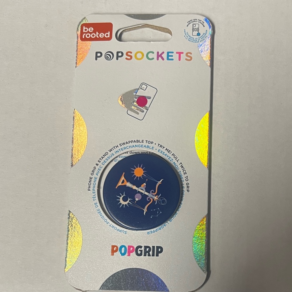PopSockets PopGrip with Swappable Top & Stand - Be Rooted Libra